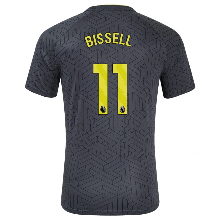 Danxen Män Emma Bissell #11 Svart Gul Bortatröja Matchtröjor 2024/25 Tröjor T-Tröja