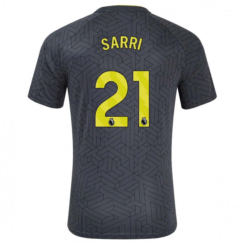 Danxen Män Veatriki Sarri #21 Svart Gul Bortatröja Matchtröjor 2024/25 Tröjor T-Tröja