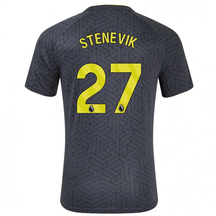 Danxen Män Elise Stenevik #27 Svart Gul Bortatröja Matchtröjor 2024/25 Tröjor T-Tröja