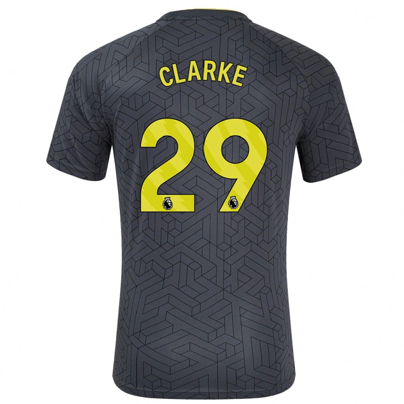 Danxen Män Abbey Clarke #29 Svart Gul Bortatröja Matchtröjor 2024/25 Tröjor T-Tröja