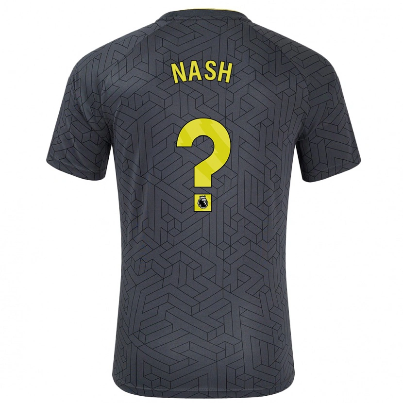 Danxen Män Patrick Nash #0 Svart Gul Bortatröja Matchtröjor 2024/25 Tröjor T-Tröja