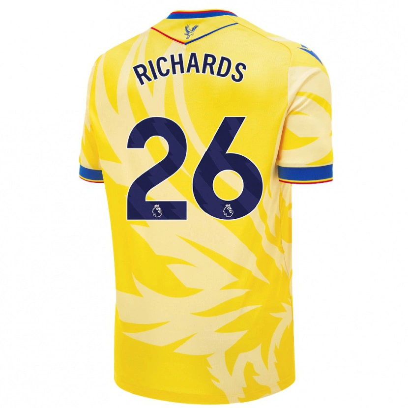 Danxen Män Chris Richards #26 Gul Bortatröja Matchtröjor 2024/25 Tröjor T-Tröja