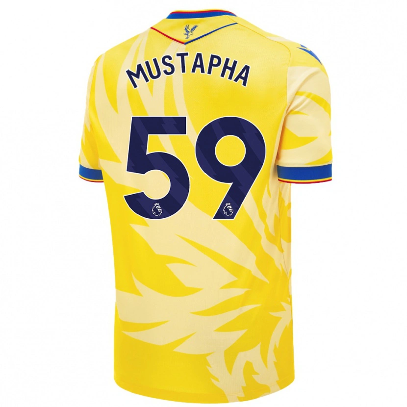 Danxen Män Hindolo Mustapha #59 Gul Bortatröja Matchtröjor 2024/25 Tröjor T-Tröja