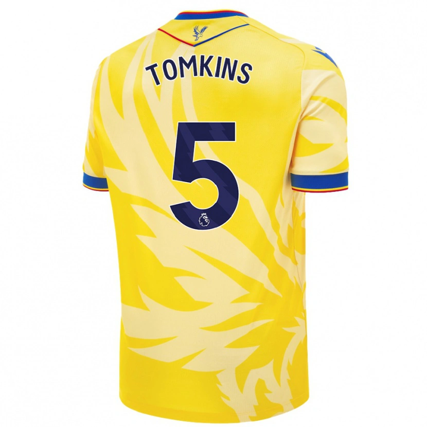 Danxen Män James Tomkins #5 Gul Bortatröja Matchtröjor 2024/25 Tröjor T-Tröja