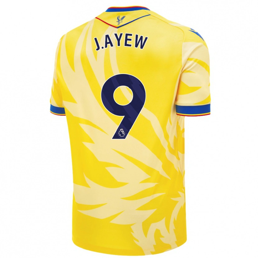 Danxen Män Jordan Ayew #9 Gul Bortatröja Matchtröjor 2024/25 Tröjor T-Tröja