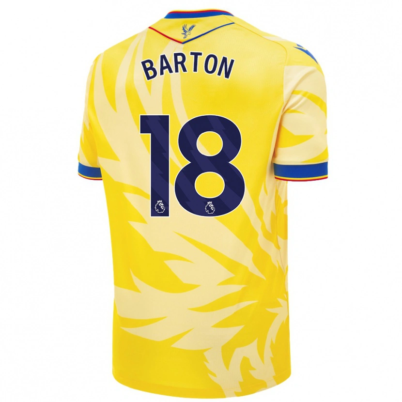 Danxen Män Kirsty Barton #18 Gul Bortatröja Matchtröjor 2024/25 Tröjor T-Tröja