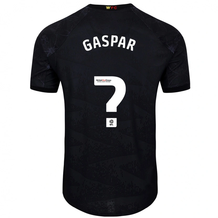 Danxen Män Luigi Gaspar #0 Svart Vit Bortatröja Matchtröjor 2024/25 Tröjor T-Tröja