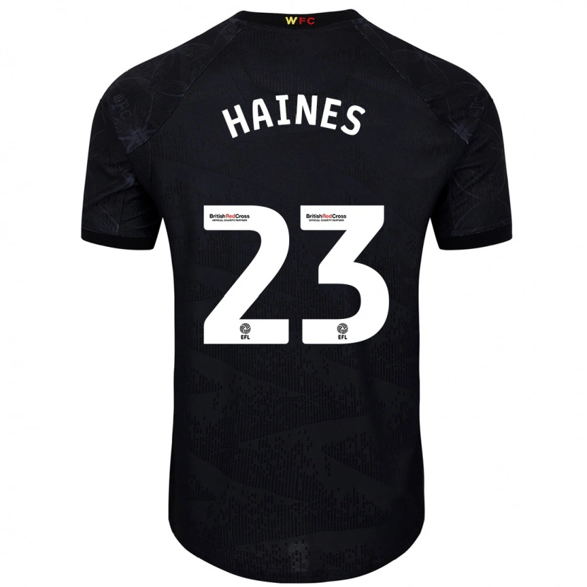 Danxen Män Coral-Jade Haines #23 Svart Vit Bortatröja Matchtröjor 2024/25 Tröjor T-Tröja