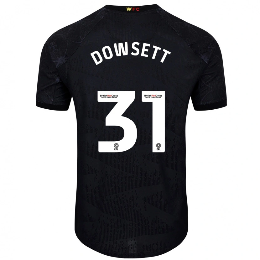 Danxen Män Rebekah Dowsett #31 Svart Vit Bortatröja Matchtröjor 2024/25 Tröjor T-Tröja
