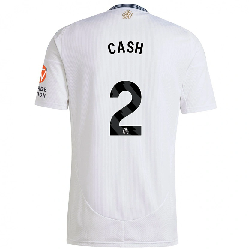 Danxen Män Matty Cash #2 Vit Bortatröja Matchtröjor 2024/25 Tröjor T-Tröja