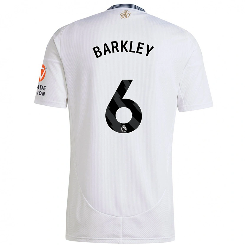 Danxen Män Ross Barkley #6 Vit Bortatröja Matchtröjor 2024/25 Tröjor T-Tröja