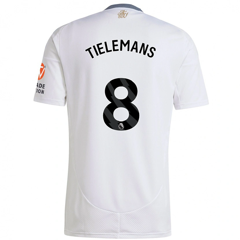 Danxen Män Youri Tielemans #8 Vit Bortatröja Matchtröjor 2024/25 Tröjor T-Tröja