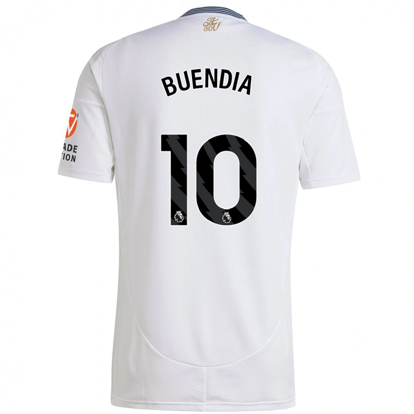 Danxen Män Emiliano Buendía #10 Vit Bortatröja Matchtröjor 2024/25 Tröjor T-Tröja