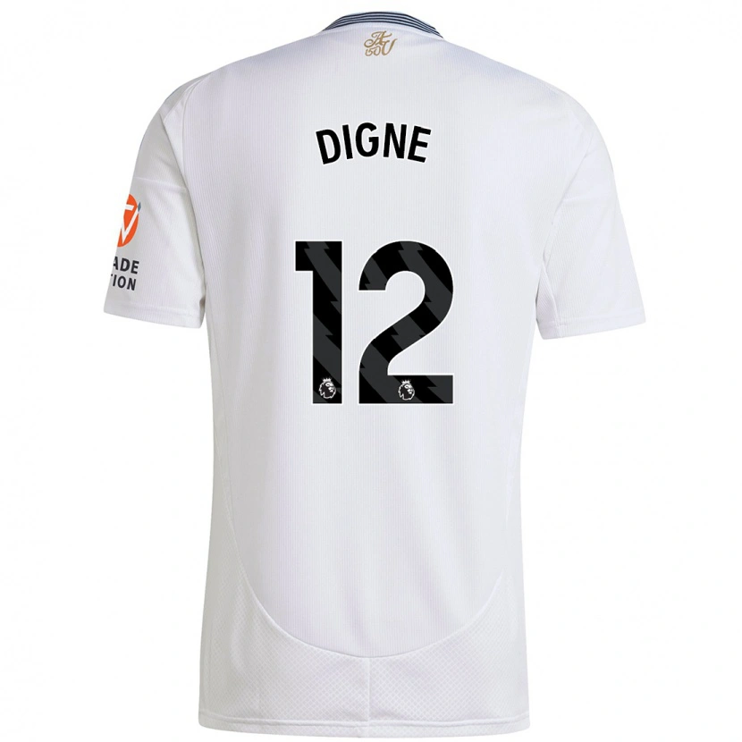 Danxen Män Lucas Digne #12 Vit Bortatröja Matchtröjor 2024/25 Tröjor T-Tröja