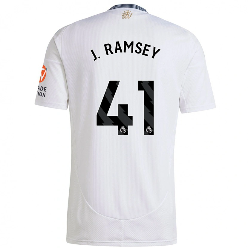 Danxen Män Jacob Ramsey #41 Vit Bortatröja Matchtröjor 2024/25 Tröjor T-Tröja