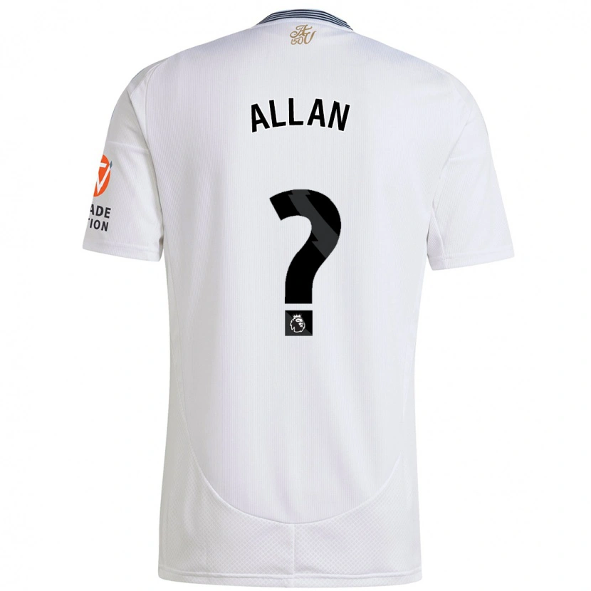 Danxen Män Jack Allan #0 Vit Bortatröja Matchtröjor 2024/25 Tröjor T-Tröja