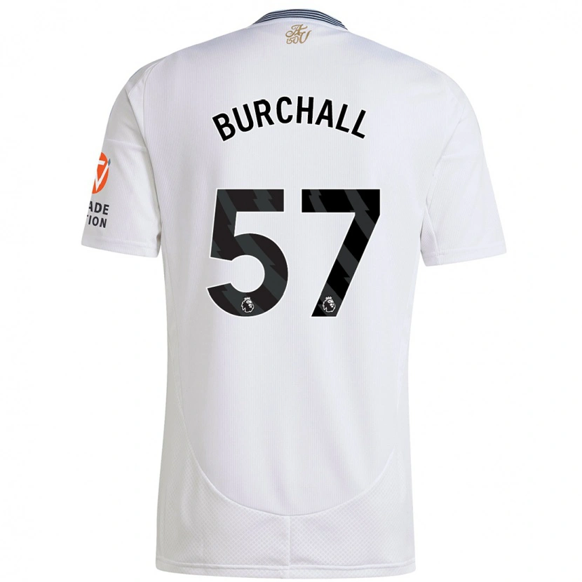 Danxen Män Ajani Burchall #57 Vit Bortatröja Matchtröjor 2024/25 Tröjor T-Tröja