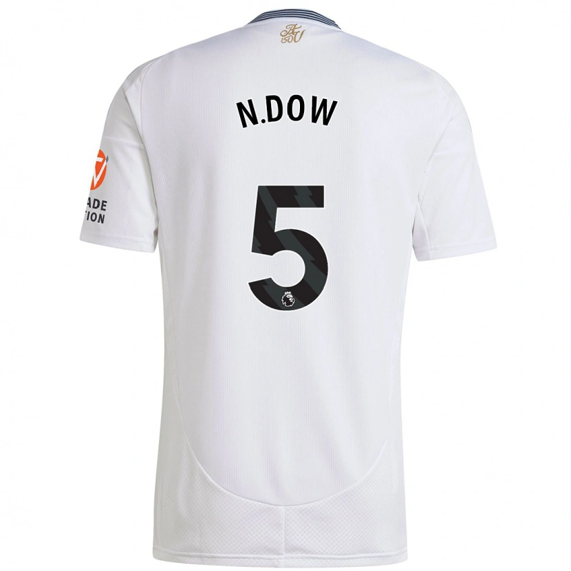 Danxen Män Elisha N'dow #5 Vit Bortatröja Matchtröjor 2024/25 Tröjor T-Tröja