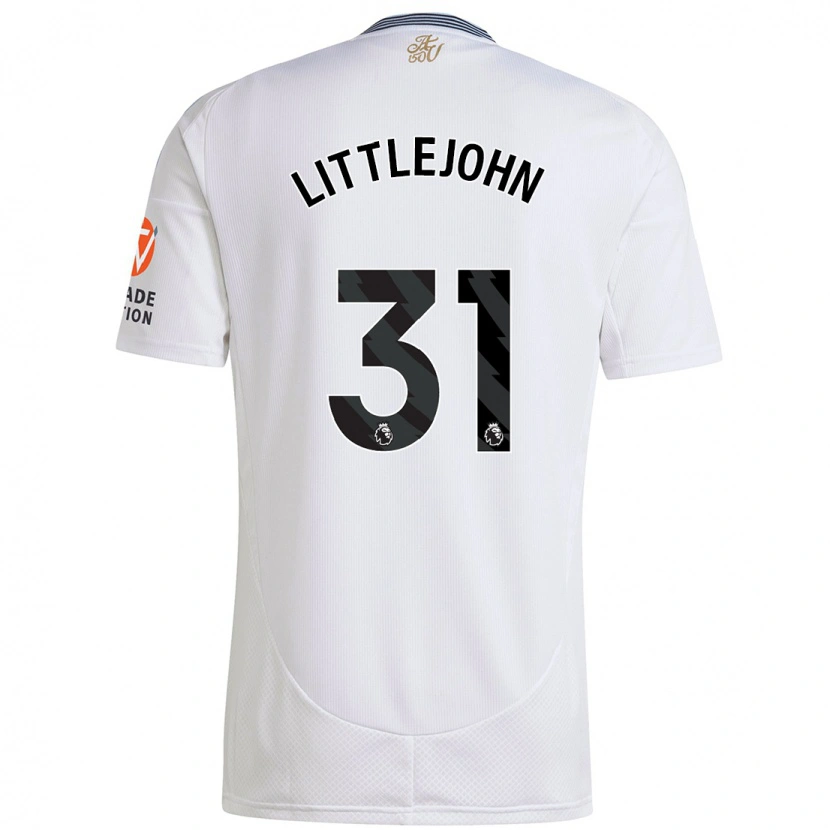 Danxen Män Ruesha Littlejohn #31 Vit Bortatröja Matchtröjor 2024/25 Tröjor T-Tröja