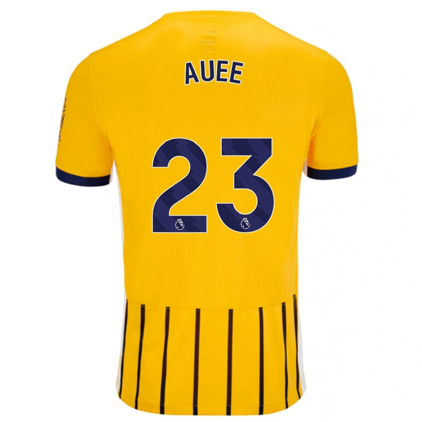 Danxen Män Marit Auée #23 Guldblå Kritränder Bortatröja Matchtröjor 2024/25 Tröjor T-Tröja