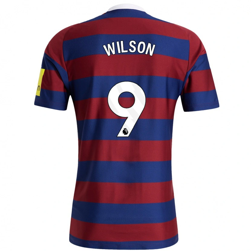 Danxen Män Callum Wilson #9 Vinröd Marinblå Bortatröja Matchtröjor 2024/25 Tröjor T-Tröja