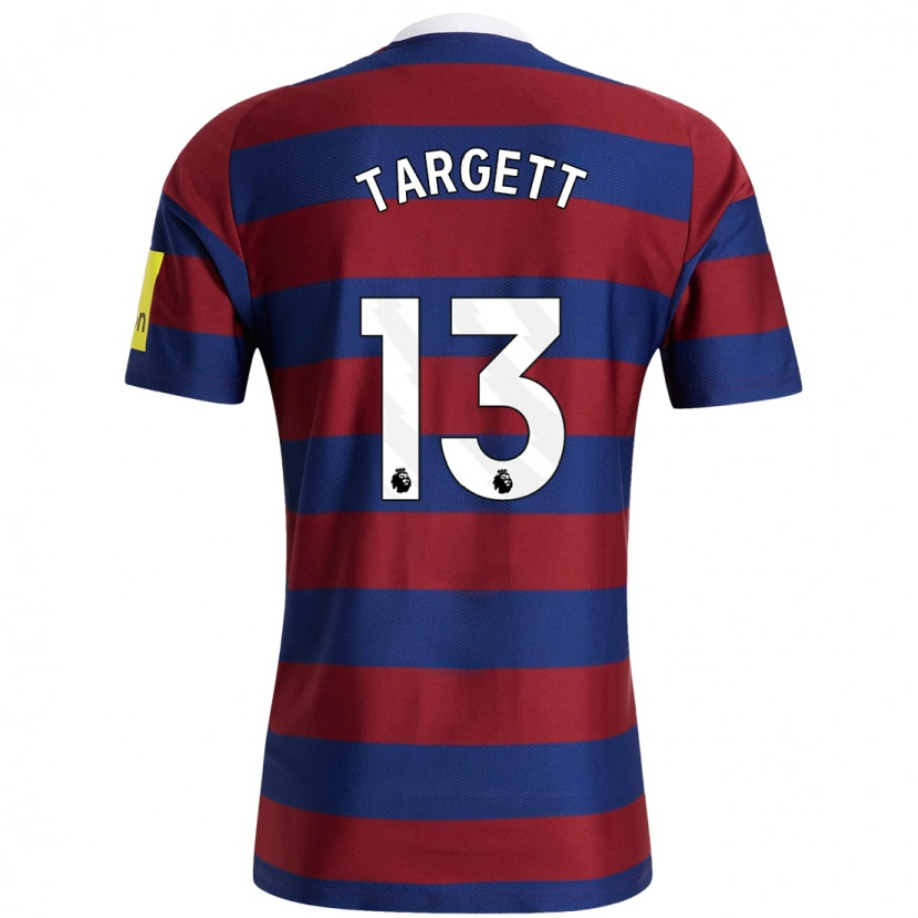 Danxen Män Matt Targett #13 Vinröd Marinblå Bortatröja Matchtröjor 2024/25 Tröjor T-Tröja