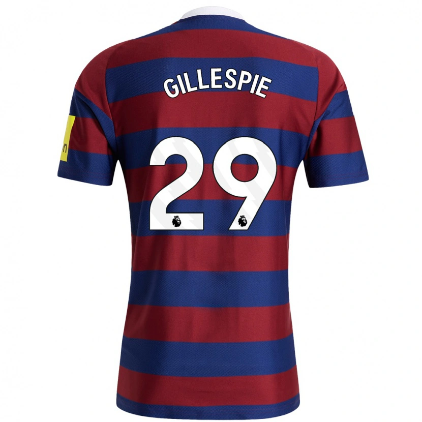 Danxen Män Mark Gillespie #29 Vinröd Marinblå Bortatröja Matchtröjor 2024/25 Tröjor T-Tröja