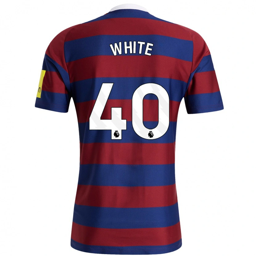 Danxen Män Joe White #40 Vinröd Marinblå Bortatröja Matchtröjor 2024/25 Tröjor T-Tröja