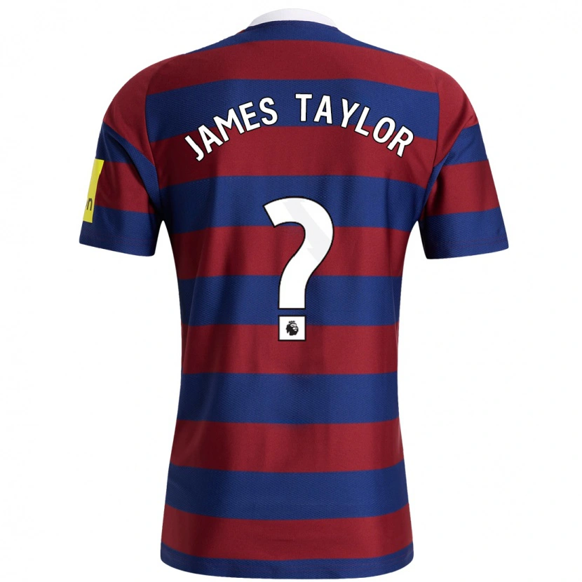 Danxen Män James Taylor #0 Vinröd Marinblå Bortatröja Matchtröjor 2024/25 Tröjor T-Tröja
