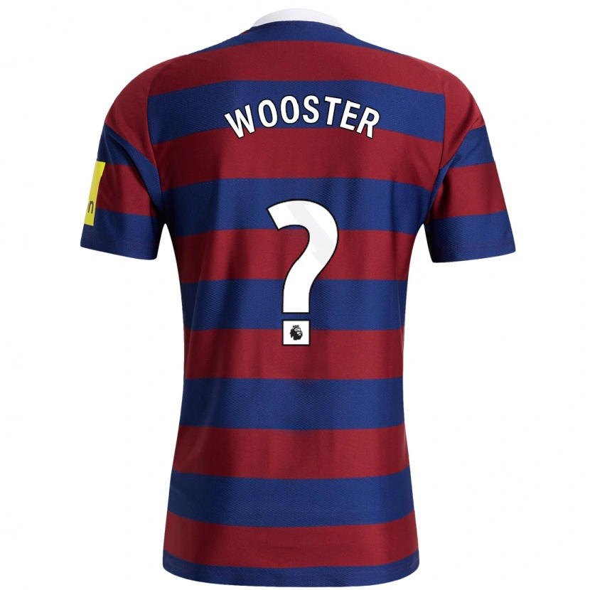 Danxen Män Kacey Wooster #0 Vinröd Marinblå Bortatröja Matchtröjor 2024/25 Tröjor T-Tröja
