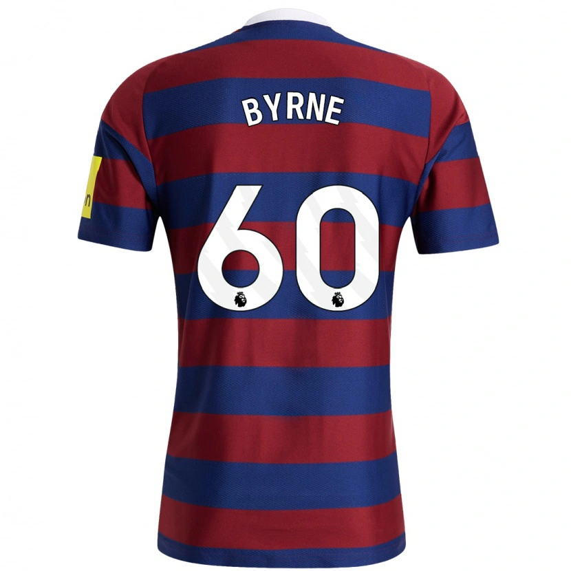 Danxen Män Reece Byrne #60 Vinröd Marinblå Bortatröja Matchtröjor 2024/25 Tröjor T-Tröja