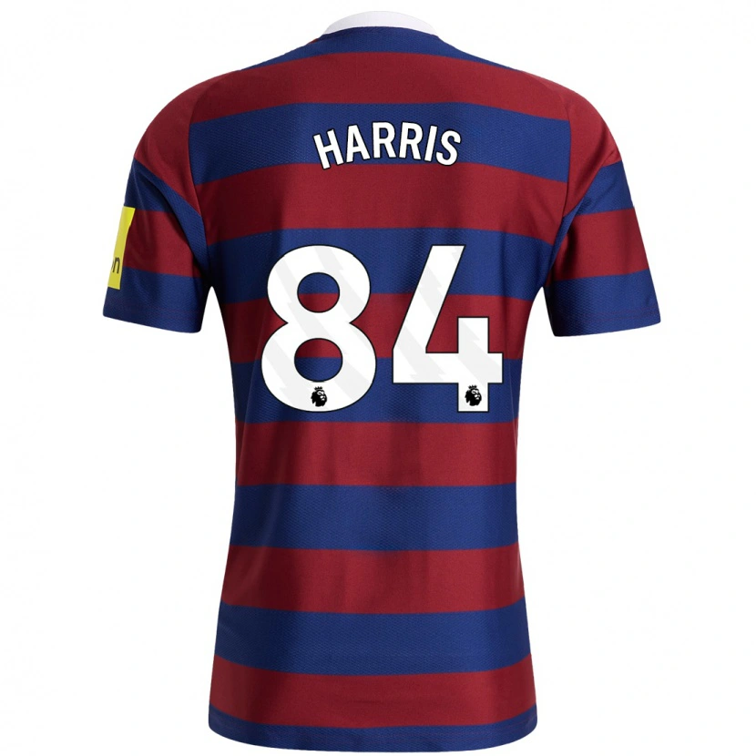Danxen Män Aidan Harris #84 Vinröd Marinblå Bortatröja Matchtröjor 2024/25 Tröjor T-Tröja