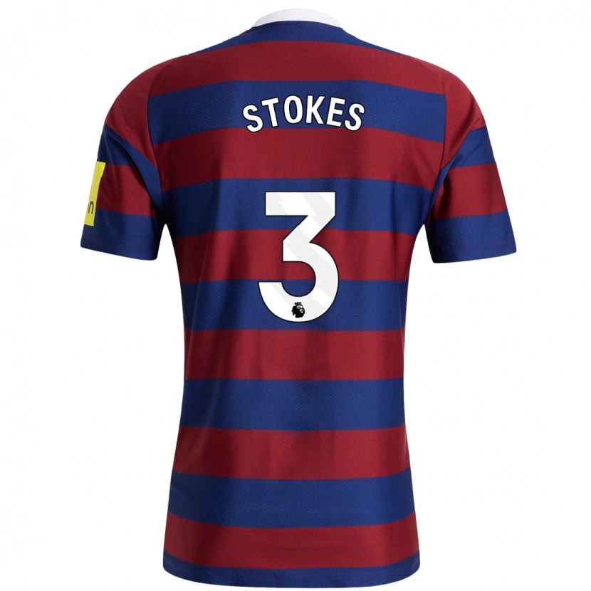Danxen Män Demi Stokes #3 Vinröd Marinblå Bortatröja Matchtröjor 2024/25 Tröjor T-Tröja