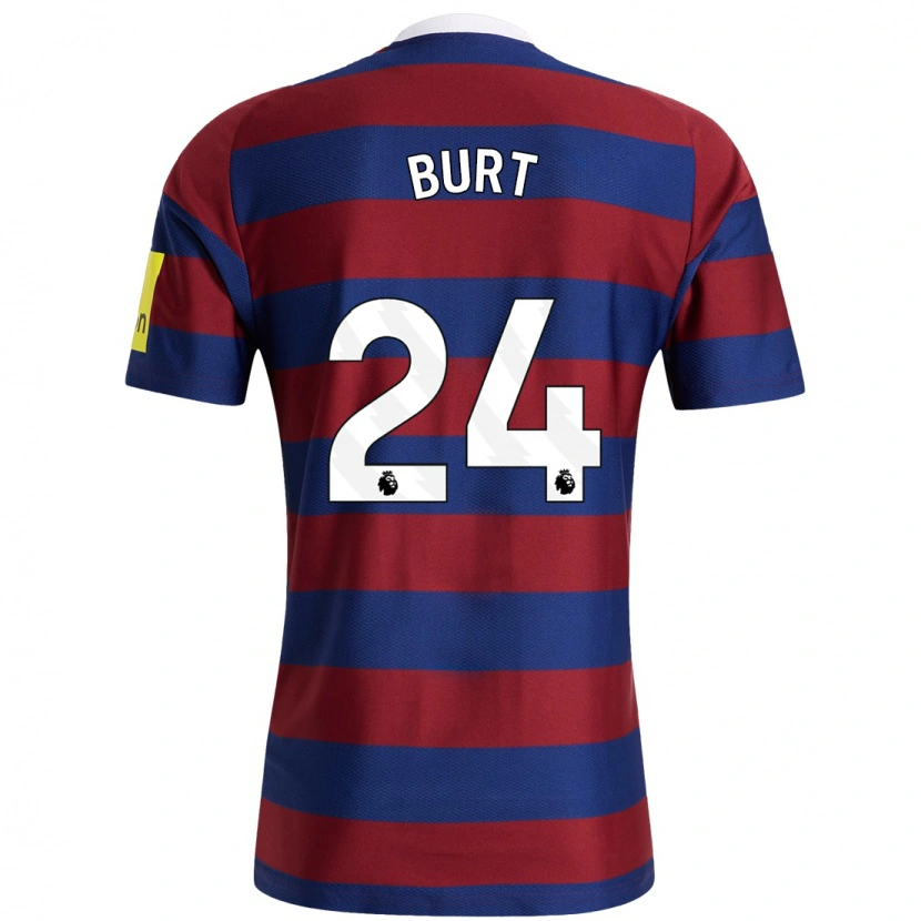 Danxen Män Daisy Burt #24 Vinröd Marinblå Bortatröja Matchtröjor 2024/25 Tröjor T-Tröja