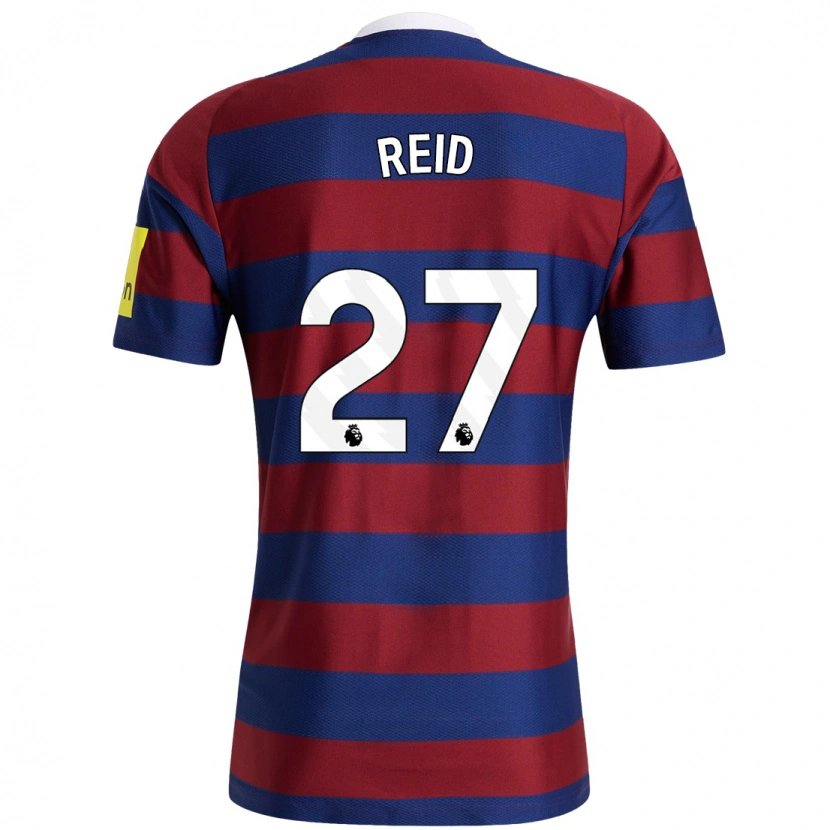 Danxen Män Hannah Reid #27 Vinröd Marinblå Bortatröja Matchtröjor 2024/25 Tröjor T-Tröja
