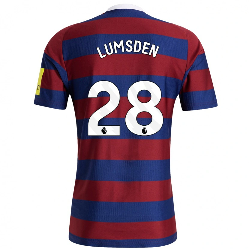 Danxen Män Beth Lumsden #28 Vinröd Marinblå Bortatröja Matchtröjor 2024/25 Tröjor T-Tröja