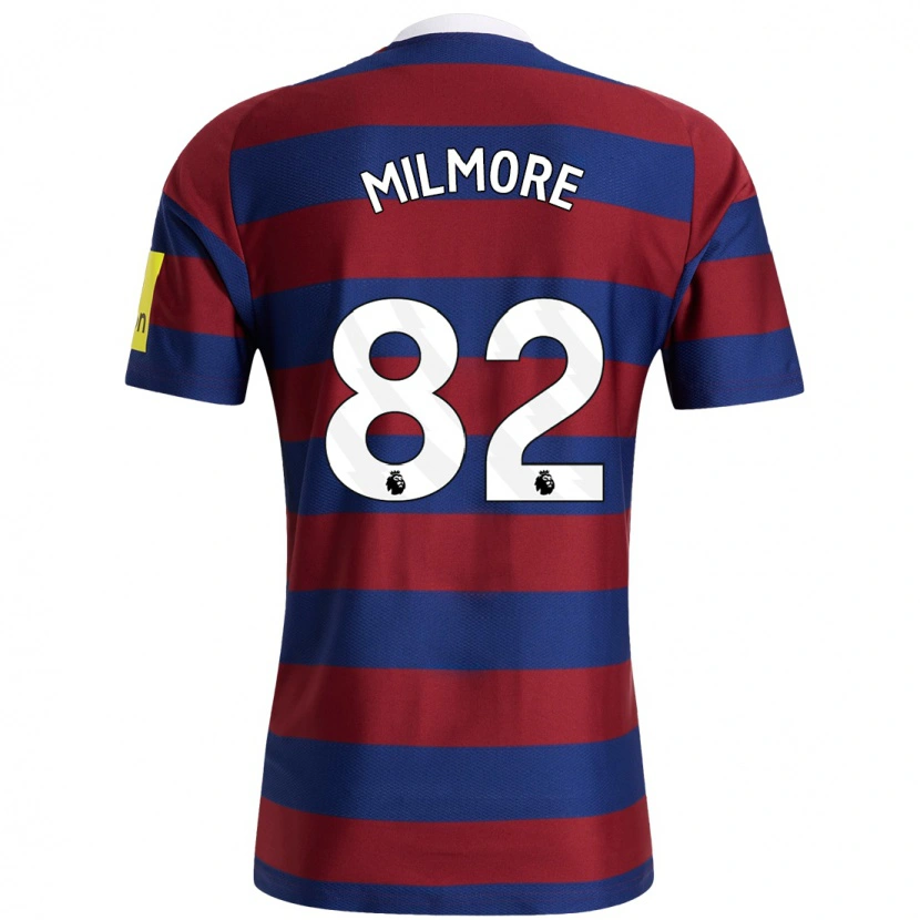 Danxen Män Carter Milmore #82 Vinröd Marinblå Bortatröja Matchtröjor 2024/25 Tröjor T-Tröja