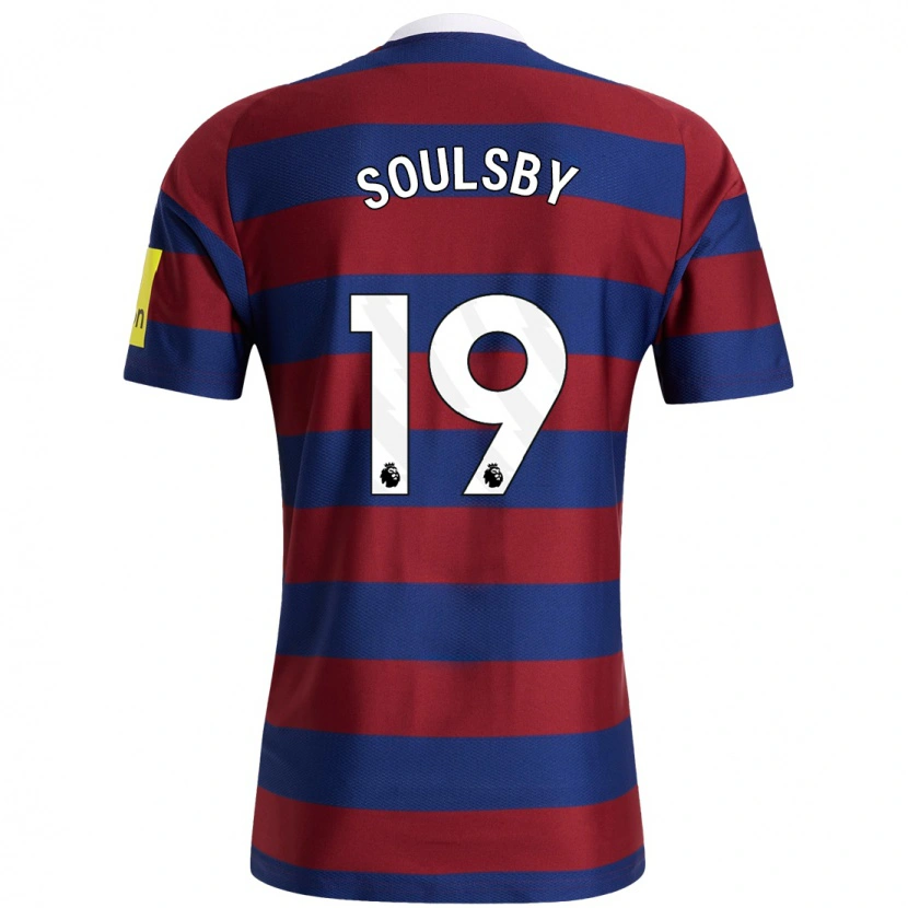 Danxen Män Anna Soulsby #19 Vinröd Marinblå Bortatröja Matchtröjor 2024/25 Tröjor T-Tröja