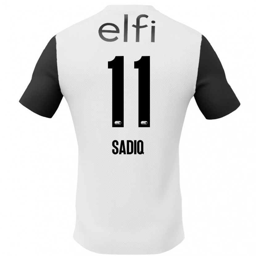 Danxen Män Ibrahim Sadiq #11 Vit Svart Bortatröja Matchtröjor 2024/25 Tröjor T-Tröja