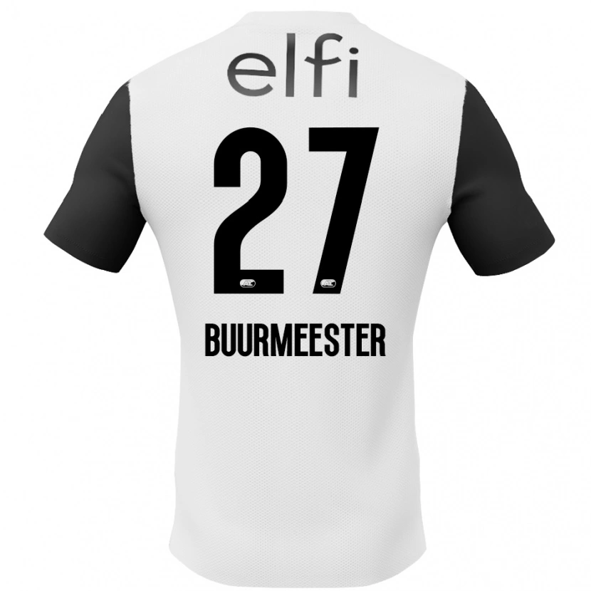 Danxen Män Zico Buurmeester #27 Vit Svart Bortatröja Matchtröjor 2024/25 Tröjor T-Tröja
