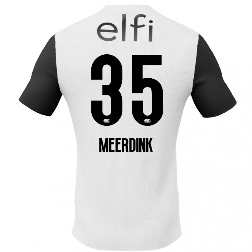 Danxen Män Mexx Meerdink #35 Vit Svart Bortatröja Matchtröjor 2024/25 Tröjor T-Tröja