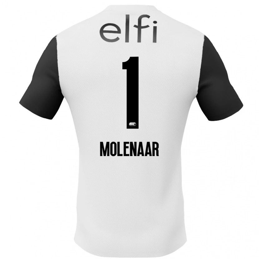 Danxen Män Finn Molenaar #1 Vit Svart Bortatröja Matchtröjor 2024/25 Tröjor T-Tröja
