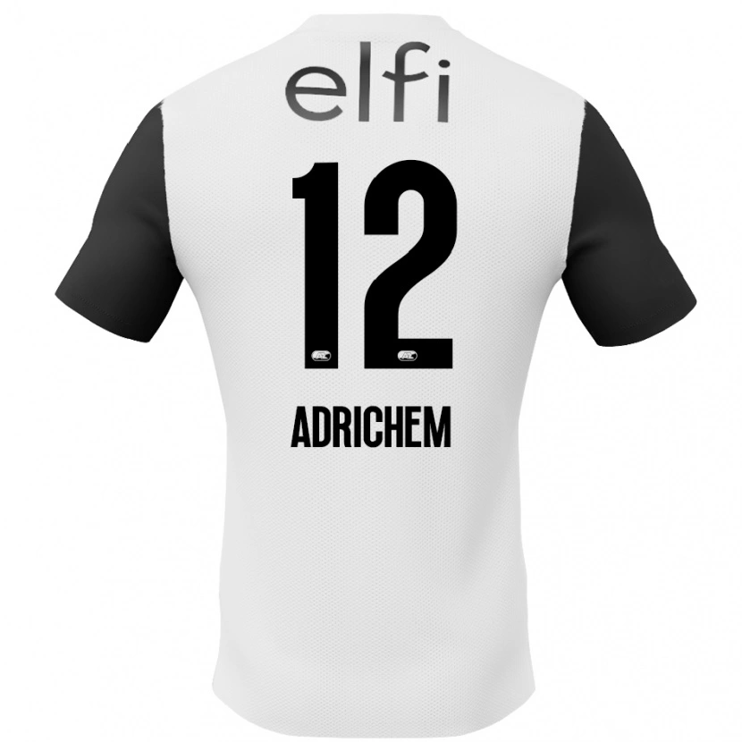 Danxen Män Mees Adrichem #12 Vit Svart Bortatröja Matchtröjor 2024/25 Tröjor T-Tröja