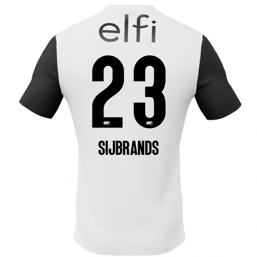 Danxen Män Julian Sijbrands #23 Vit Svart Bortatröja Matchtröjor 2024/25 Tröjor T-Tröja