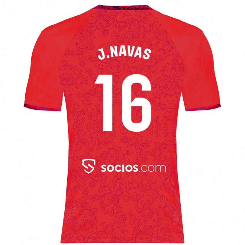 Danxen Män Jesús Navas #16 Röd Bortatröja Matchtröjor 2024/25 Tröjor T-Tröja