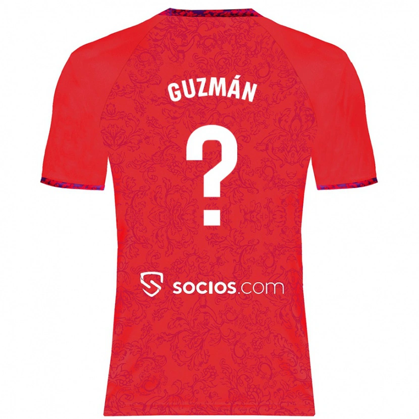 Danxen Män Gonzalo Guzmán #0 Röd Bortatröja Matchtröjor 2024/25 Tröjor T-Tröja