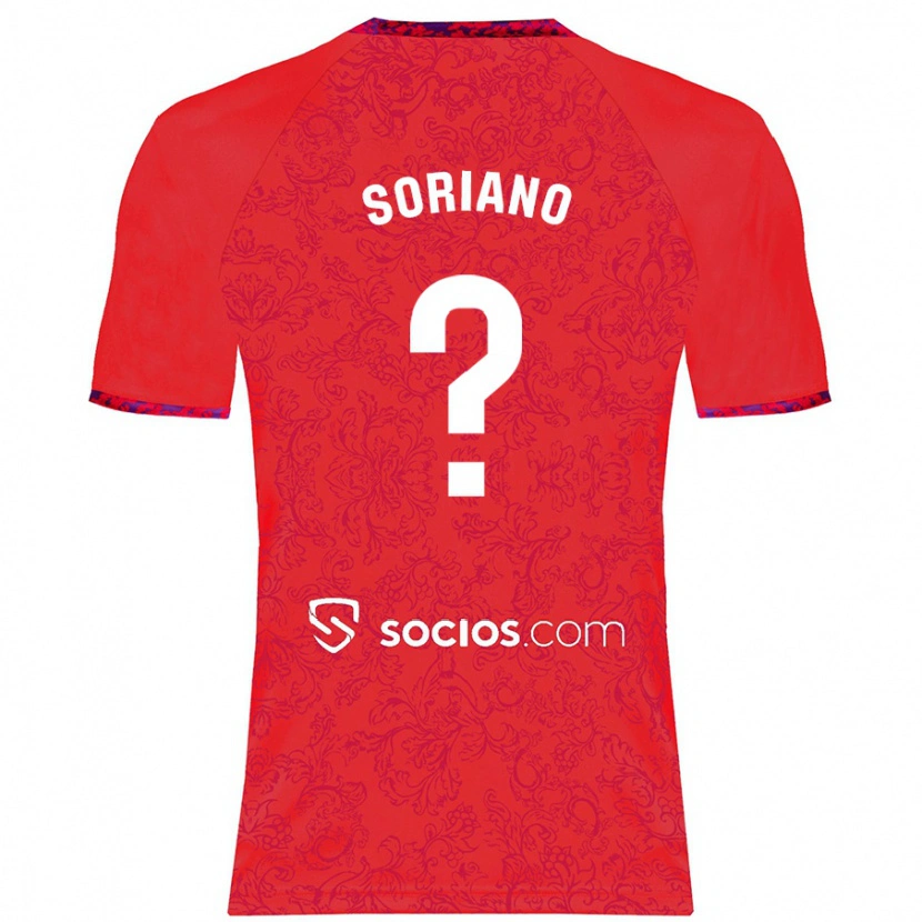 Danxen Män Antonio Soriano #0 Röd Bortatröja Matchtröjor 2024/25 Tröjor T-Tröja