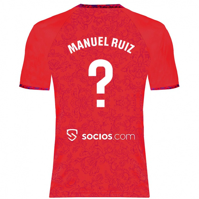 Danxen Män José Manuel Ruiz #0 Röd Bortatröja Matchtröjor 2024/25 Tröjor T-Tröja