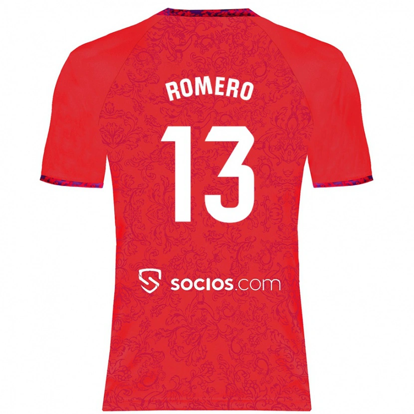 Danxen Män Rafael Romero #13 Röd Bortatröja Matchtröjor 2024/25 Tröjor T-Tröja