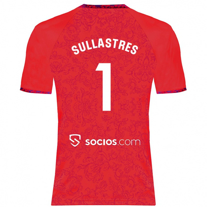 Danxen Män Esther Sullastres #1 Röd Bortatröja Matchtröjor 2024/25 Tröjor T-Tröja